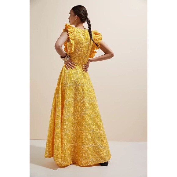 Anthropologie SIKA Marigold Ruffled Maxi Dress - Picture 3 of 7